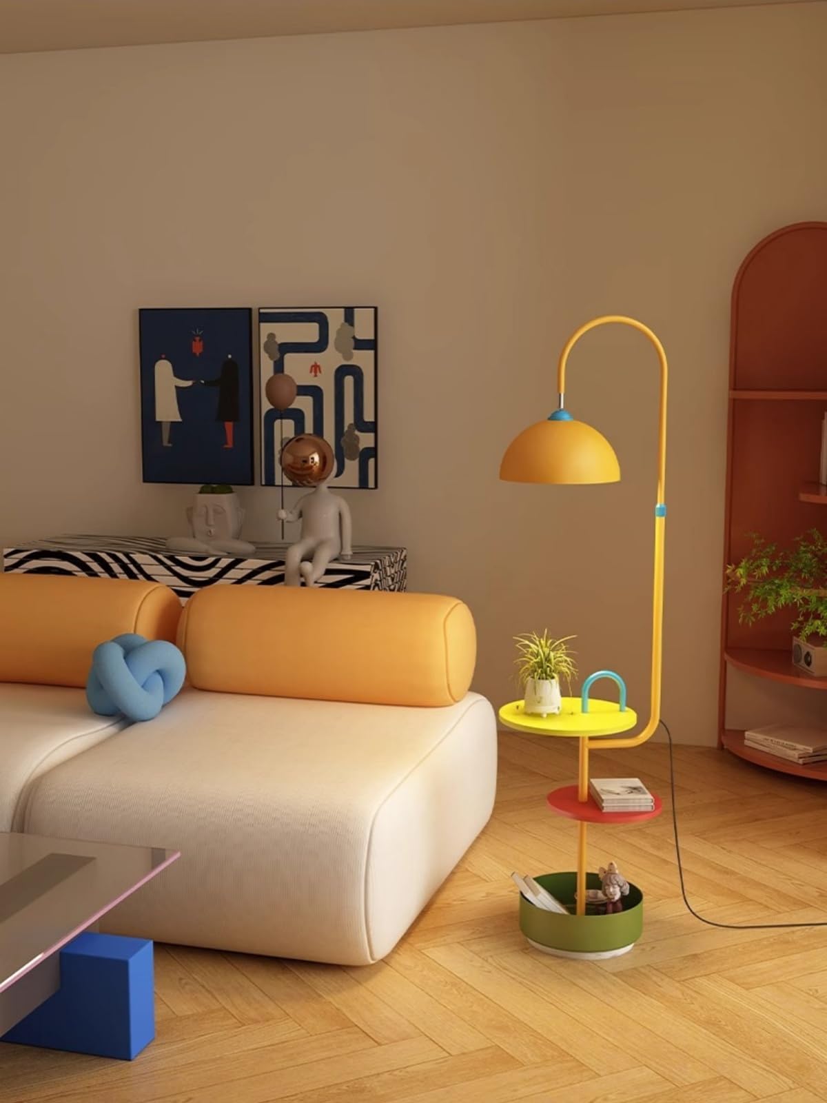 Amazon.co.jp : Kirnuoフラワースタンド付きフロアランプ、屋内照明